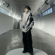 （盗图必投)仿貂毛拉链开衫提花针织毛衣开衫MY305-P65，男装针织衫/毛衣，星座1109-4