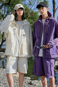 UPF100+有报告 凉感轻薄透气套装防晒服 两件套HS621-P70图片