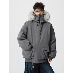 3000件现货可脱卸毛领S-5XL大码涤纶棉衣男MY77917P138控198图片
