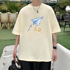 短袖男t恤纯棉夏季宽松2025新款打底衫大码青少年体恤潮TX416-P25，男装T恤，星座505-3