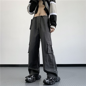 2023秋季新款潮牌直筒休闲阔腿裤美式机能速干工装裤男 K7305-P40图片