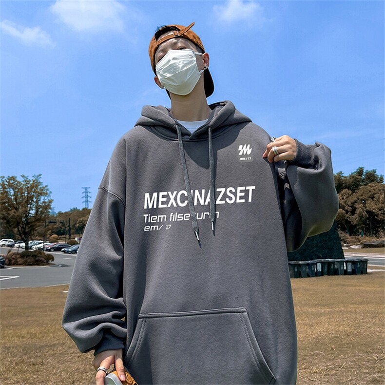 抖音得物供货 可提供视频 春装重磅美式宽松连帽卫衣DL2430图片
