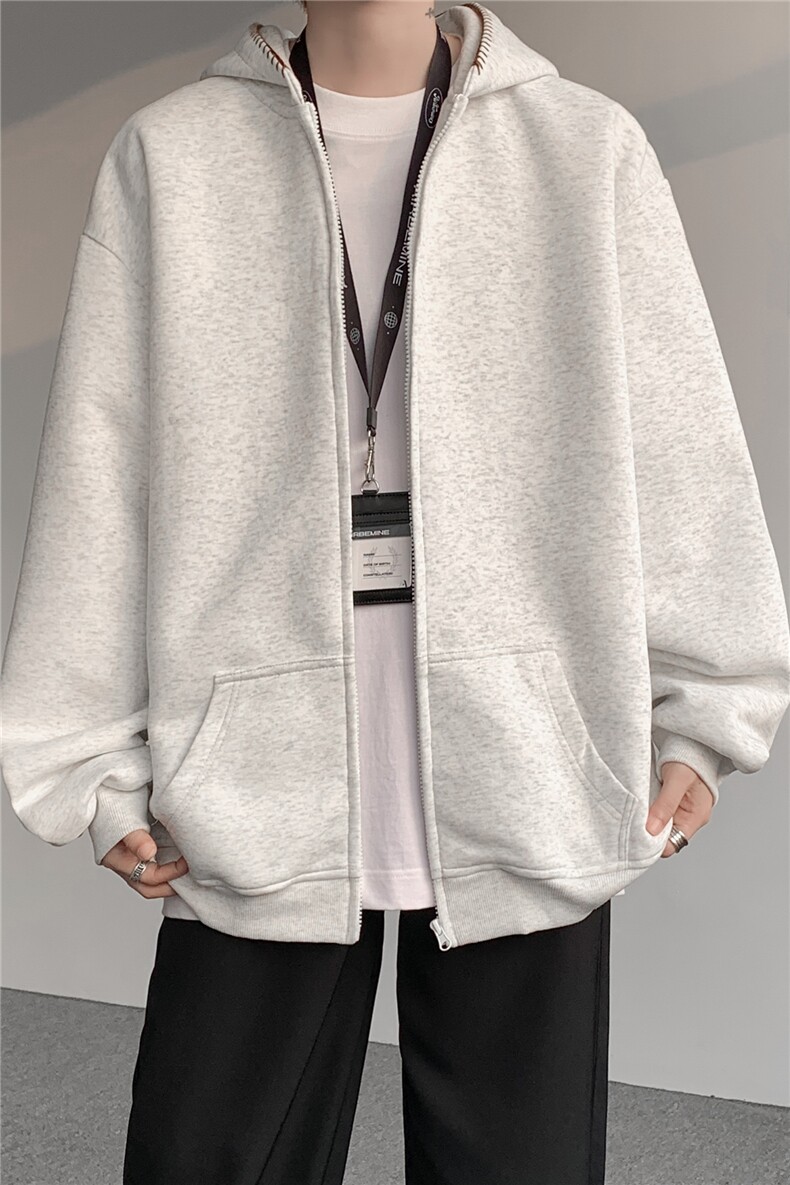 3XL-S基础百搭拉链开衫卫衣男休闲外套小心机WY45-P58400g,女装短外套,电商D206-1
