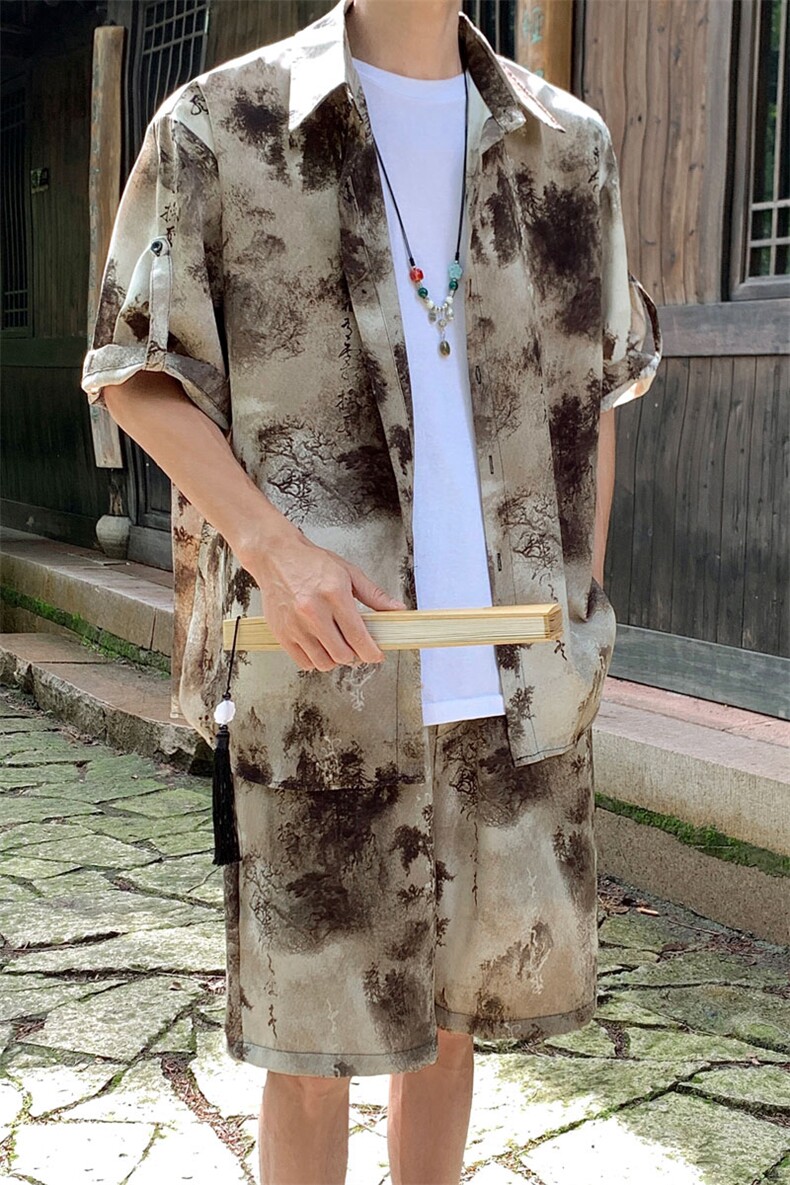 山水套装TZ77823特P50衬衫DCS77824特P30DK77825特P20套装控98,男装衬衫,星座226-1