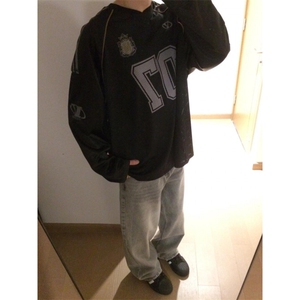 【有货】网眼冰球服长袖t恤男美式复古内搭打底衫TP05LL-特P48图片