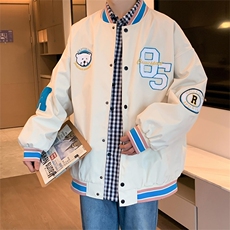 秋款棒球服外套男潮牌潮流字母刺绣情侣学生夹克22102-P65控118，男装夹克，星座717
