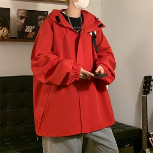 JK9082/P65秋装新款防风防水冲锋衣夹克男潮宽松大码上衣外套图片