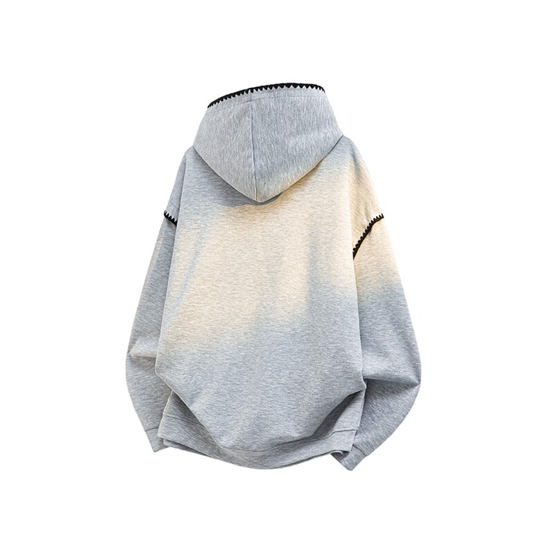 WY10155-特P48控88新款连帽贝壳绣花麦穗提花大码男宽松情侣卫衣,男装卫衣,电商A059