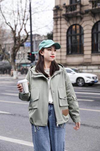 美美滴工装休闲水洗外套，女装，百变诱惑