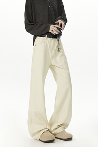 XT031秋冬洗褪后袋排钉拼接重磅100棉显瘦休闲裤西裤(P58X89)4图片