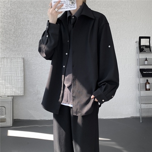 假两件拼接设计衬衫高品质高级感上衣痞帅西装外套LC301特p53控98图片