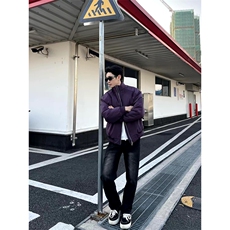 高品质春装新款老钱风美式高街解构立领棒球服飞行夹克潮休闲外套，男装夹克，电商A486