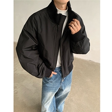 美式飞行员夹克棉服男士秋冬季加厚青少年痞帅立领短款棉衣袄外套，男装夹克，星座506A