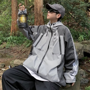 机能防水冲锋衣夹克男款宽松痞帅山系户外登山服运动外套 JK9905图片