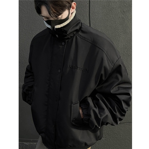 冬装美式复古羊羔毛翻领棉服飞行夹克棉衣加厚外套男 H1031 P128图片
