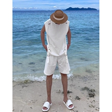 复古背心男士夏季新款纯色oversize宽松痞帅圆领无袖TA39，男装背心/马甲，星座1116A（原606A-3）