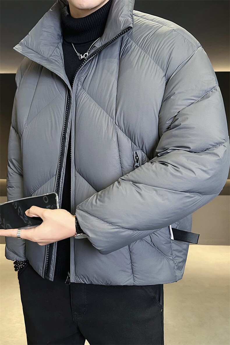 新标90绒冬季男士立领泡芙云朵羽绒服宽松保暖外套2728-P325,男装羽绒服,电商B328