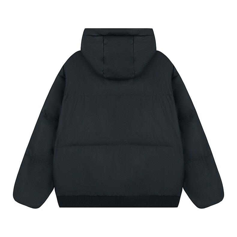 现货5W件冬季三防重磅boxy短款羽绒连帽PU皮棉衣外套防风加厚棉服,男装棉衣,电商A486