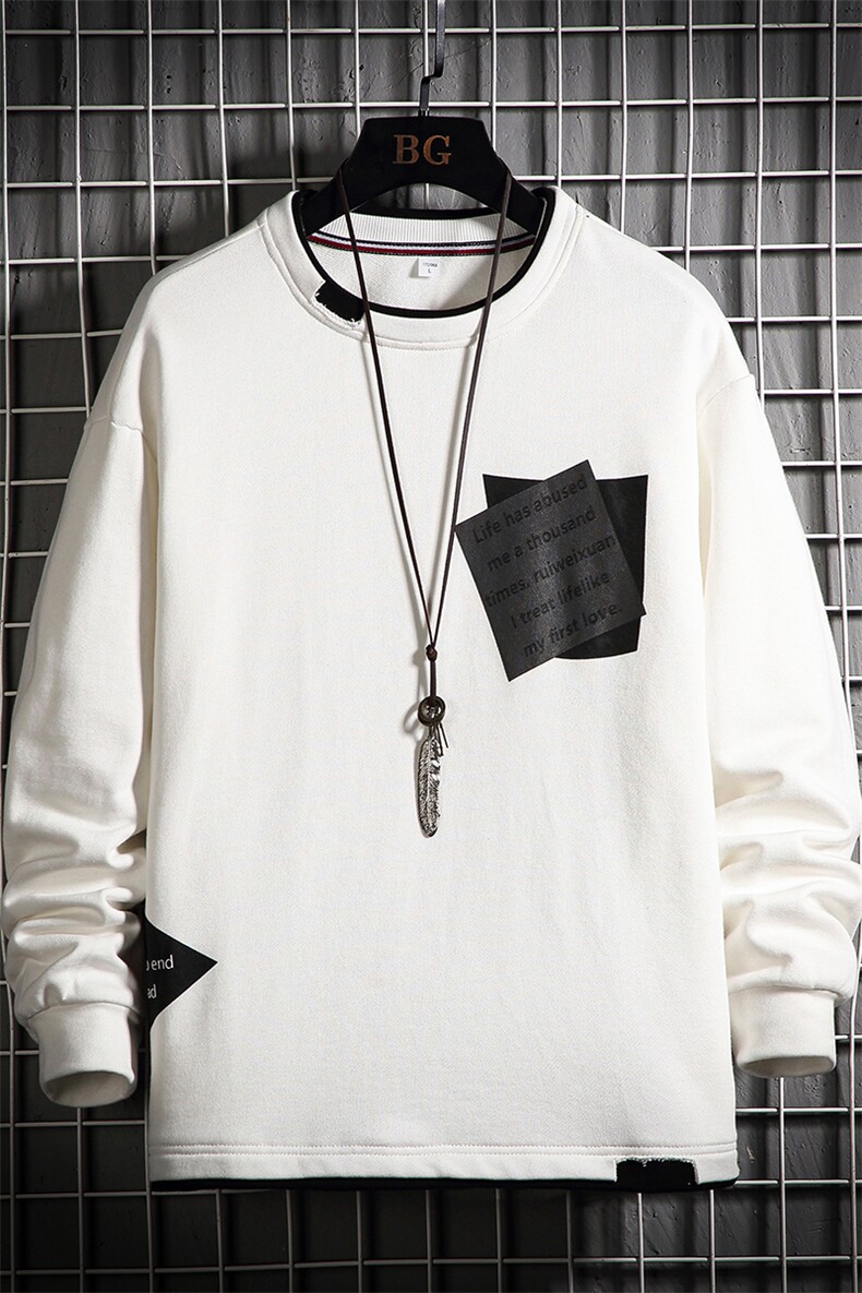 7XL-M长袖卫衣男2023春季新款宽松休闲胖子上衣加肥加大码控价68图片