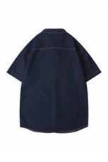 夏季新款牛仔短袖衬衫男宽松潮流薄款外套，男装T恤，星座1107-1