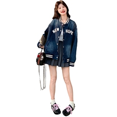 出货26春新品刺绣牛仔棒球服外套2C293-Q922-P170-K278，女装短外套，2C293