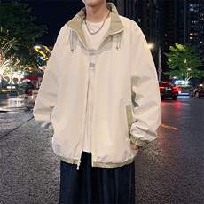 秋季新款宽松两面穿夹克男撞色立领上衣外套DSA157B-JK7907-特P70，男装夹克，电商A157B
