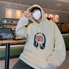 新款港风华棉得物抖音直播高品质宽松男休闲连帽卫衣W5216P40，男装卫衣，电商C408-1(原B339-1)