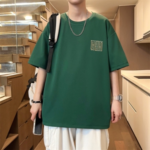 菠萝格夏季男士T恤潮流宽松圆领上衣刺绣体恤短袖A266-T177-P20图片