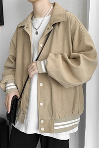 痞帅复古翻领棒球服男韩版宽松夹克外套男JK702-P105图片