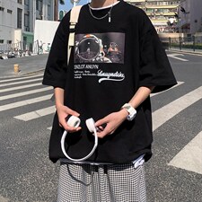 短袖T恤男夏季新款潮牌ins半袖打底衫宽松休闲情侣上衣T1172-P25，男装T恤，星座1008-2