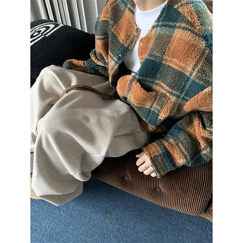 现货【网图数据款】美式复古高级感裤子休闲裤垂感无性别弯刀裤,男装休闲裤,星座617C
