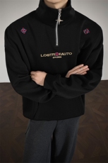 美式刺绣连帽卫衣男女同款秋冬季高级感cleanfit外套宽松潮牌上衣，女装短外套，电商B319
