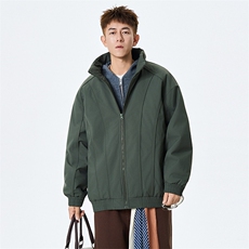 现货美式休闲加厚雪山棉衣夹克外套立领纯色三防户外工装棉服，男装夹克，电商A486-1