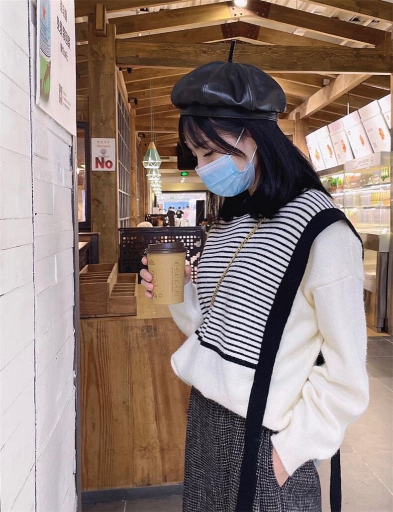 【现货】假2件披肩毛衣，女装针织衫/毛衣，ONE