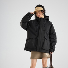 现货5W件冬季三防美式boxy解构连帽雪山冲锋衣棉衣男女棉服厚外套，男装夹克，电商A486-1
