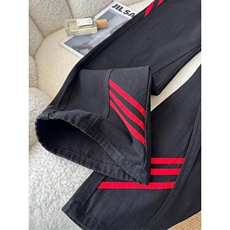 美式高街复古拼色直筒裤男cleanfit撞色条纹休闲长裤WLA4466-P45，男装休闲裤，星座1008