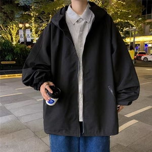 春季新款港风情侣潮流拉链夹克男百搭连帽休闲外套JK01159-P57图片