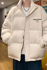 特批内景时尚字母印花面包服翻领棉衣A247-TPMY63701特批75控128，男装棉衣，电商A247