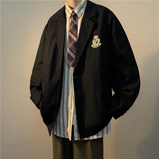 春季西装男学院风制服版宽松潮流学生休闲外套西服XZ01019-P42，男装西服，星座308B-1