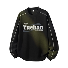 得物供货、复合重磅420克现货圆领卫衣宽松HD019-1-YLT25222-P35，男装卫衣，电商019-1