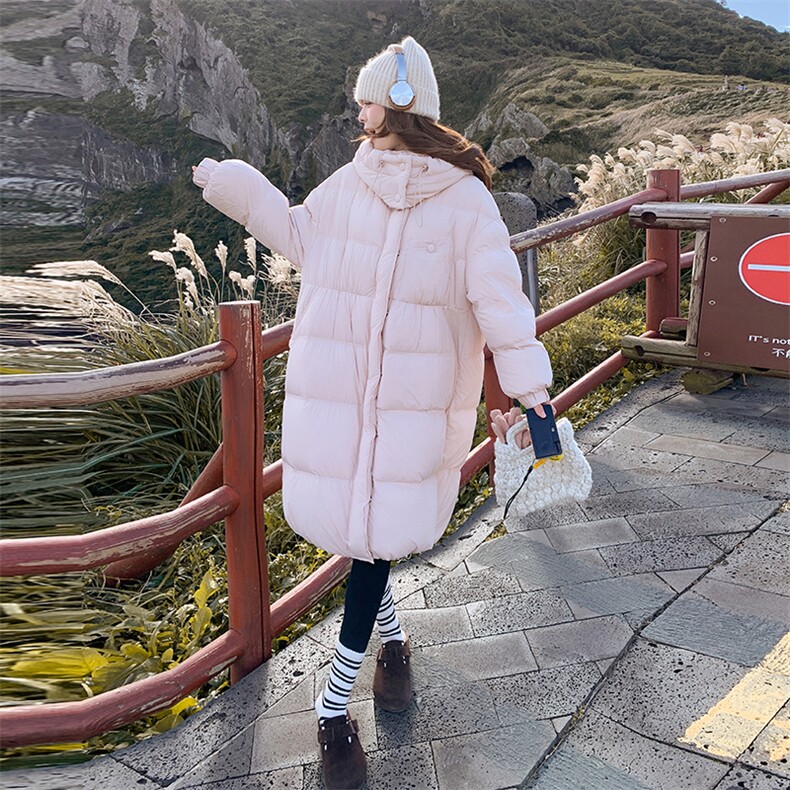 粉色羽绒服女2024冬季新款时尚设计感超好看保暖加厚白鸭绒外套潮图片