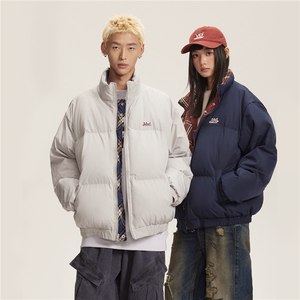 两面穿格子棉服--5675模特图 258图片