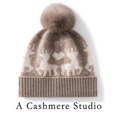 2025新款时尚百搭通勤逛街休闲小鹿加球保暖帽，帽子，蒙娇羊绒