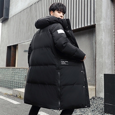 大长款连帽潮牌时尚宽松韩版情侣学生定制白鸭绒羽绒服团体班服，男装羽绒服，星座301D-5(原星座1415）