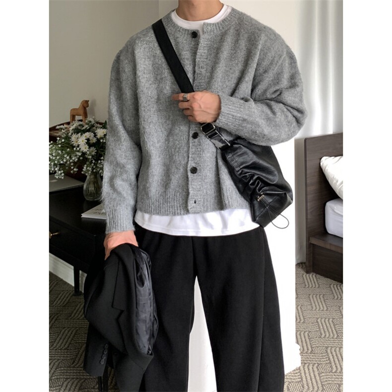 706-2-MY1095-P55特P现货秋季韩版男士慵懒高级感毛衣开衫外套,男装针织衫/毛衣,星座706-2