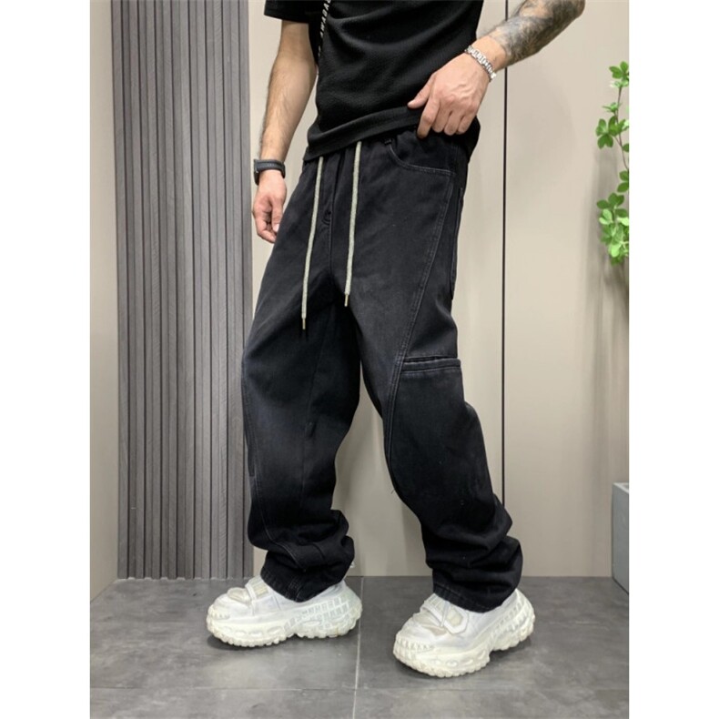 1506-1/KT12201/P50宽松直筒牛仔裤男水洗痞帅长裤2026新款百搭,男装牛仔裤,星座1506-1
