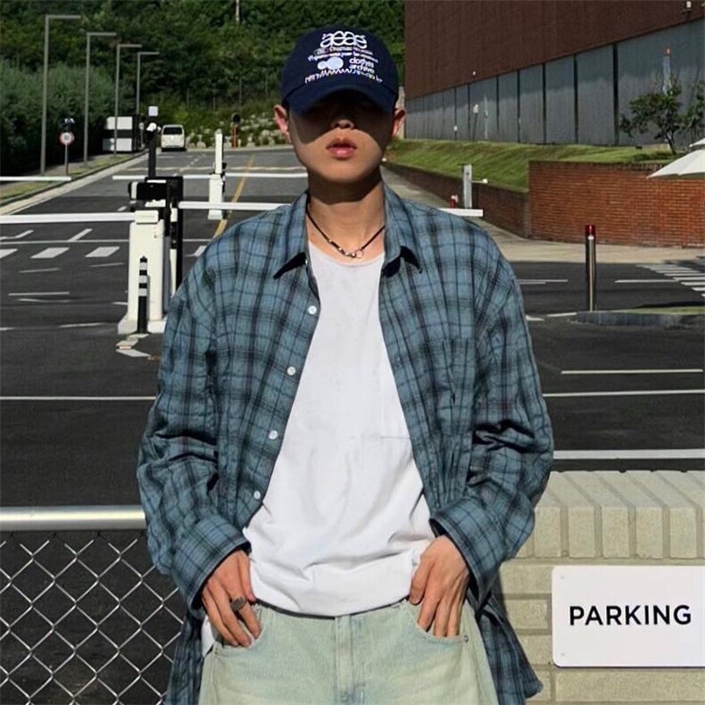 25夏装现货薄款长袖格子衬衫男宽松防晒衫男款衬衣CS809P55，男装防晒衣，星座716A（原星座815-4）