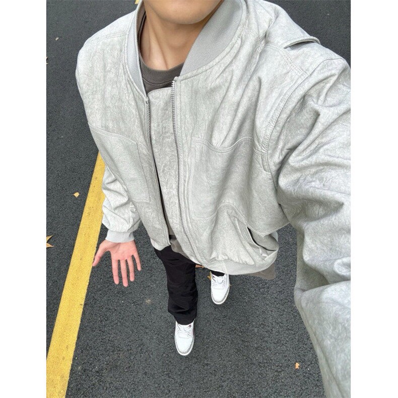 【有货】JK32HH-P68cleanfit外套男春季高级感棒球服飞行员夹克,男装夹克,星座1007（原301D）