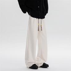 8XL-M加绒雪尼尔裤子秋冬麦穗纹卫裤潮牌直筒休闲长裤KZ1938/P58，男装休闲裤，电商B238