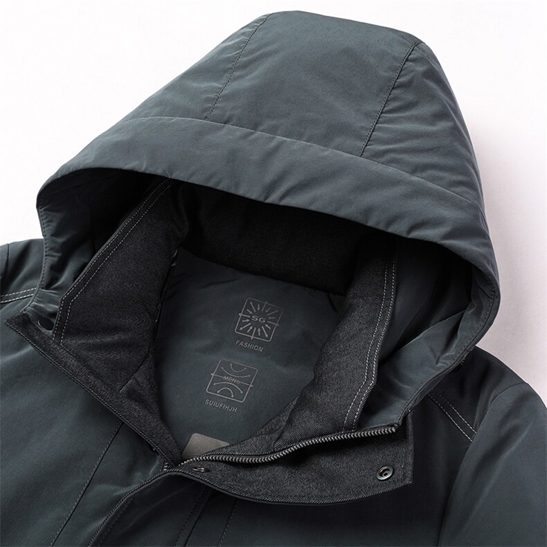 2023新款冬季连帽羽绒服中年男士冬装外套爸爸装GSNAY-K012-P335图片